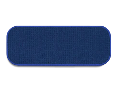 Blank Rectangle Patch 3" x 1" Flexfit Marin Blue E2 on Royal 02 Embroidered Border