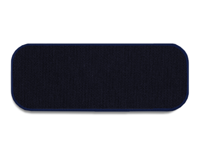Blank Rectangle Patch 3" x 1" Flexfit Navy D0 on Midnight 05 Embroidered Border