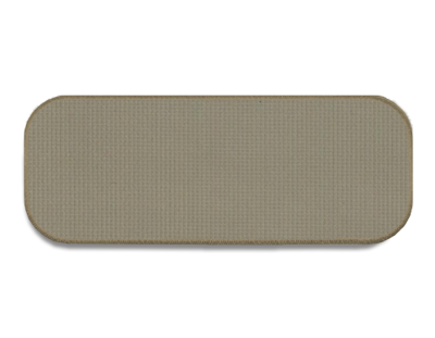 Blank Rectangle Patch 3" x 1" Flexfit Sandstone D9 on Blank Tan 65 Embroidered Border