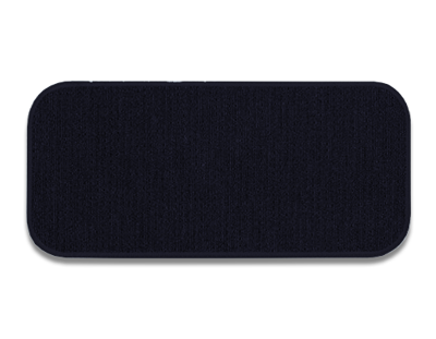 Blank Rectangle Patch 3 5/8" x 1 5/8" Flexfit Navy D0 on Midnight 05 Embroidered Border