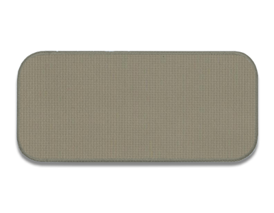 Blank Rectangle Patch 3 5/8" x 1 5/8" Flexfit Sandstone D9 on Blank Tan 65 Embroidered Border