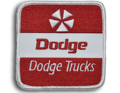 Official Dodge Trucks Emblem with Industrial Heat Seal Backing