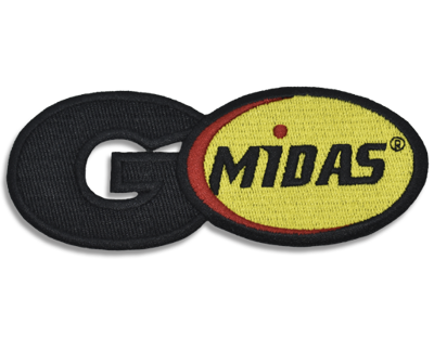 Official Go Midas Emblem with Industrial Heat Seal Backing