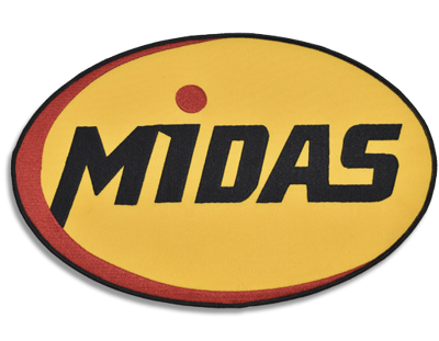 Official Midas Emblem with Industrial Heat Seal Backing