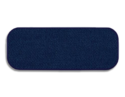 Blank Rectangle Patch 3 1/4" x 1 1/4" Aramid FR Blue 347-26 CF with Imperial Blue 79 Merrow Border