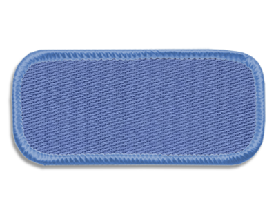 Blank Rectangle Patch 3 1/4" x 1 1/4" 294-80 Carhartt FR Light Blue CE on Frost Blue YM Merrow Borde
