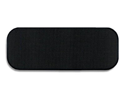 Blank Rectangle Patch 3 1/4 x 1 1/4 ComfortFlex Black I6 on Black 03 Embroidered Border