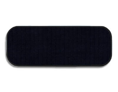 Blank Rectangle Patch 3 1/4" x 1 1/4" 396-20 Ristop Navy with Dark Blue Slate D0 Embroidered Border