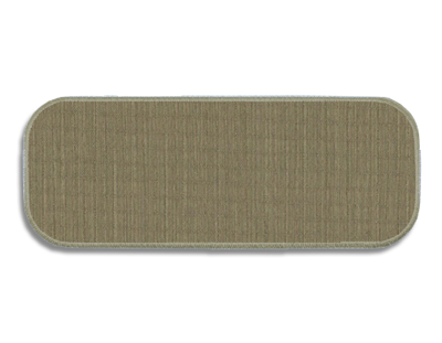 Blank Rectangle Patch 3 1/4" x 1 1/4" 396-62 Ristop Khaki with Tarnished Taupe D3 Embroidered Border