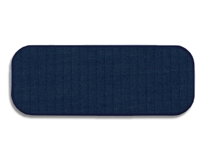 Blank Rectangle Patch 3 1/4" x 1 1/4" 396-19 Ripstop Blue with Twilight D4 Embroidered Border