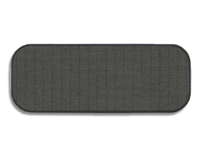 Blank Rectangle Patch 3 1/4" x 1 1/4" 396-30 Ristop Lt. Grey with Grey D5 Embroidered Border