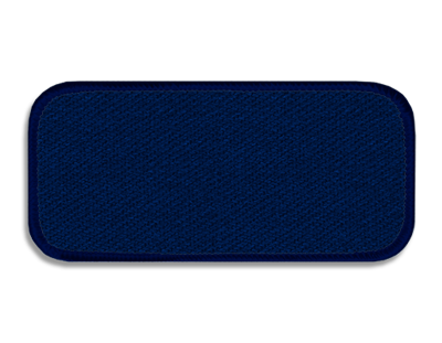 Blank Rectangle Patch 4" x 1 7/8" 347-26 Carhartt Aramid Blue CF on Imperial Blue 79 Merrow Border