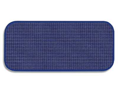 Blank Patch 4" x 1 7/8" Blue MicroChk 273-27 C5 with Royal Blue 02 Embroidered Border