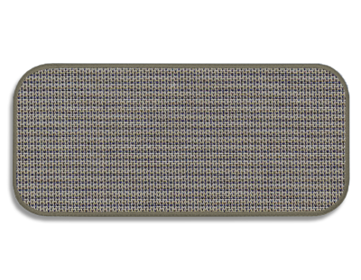 Blank Rectangle Patch 4" x 1 7/8" Tan MicroChk C4 with Grey 25 Embroidered Border