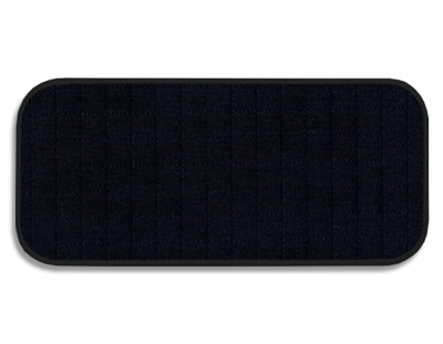 Blank Rectangle 4" x 1 7/8" 396-20 Ripstop Navy 8 with Blue Slate D0 Embroidered Border