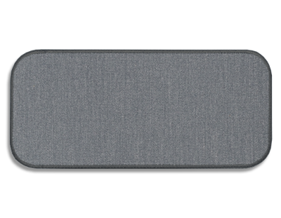 Blank Patch 4" x 1 7/8" 64449-30 Chef Coat Grey I4 with Charcoal D1 Embroidered Border