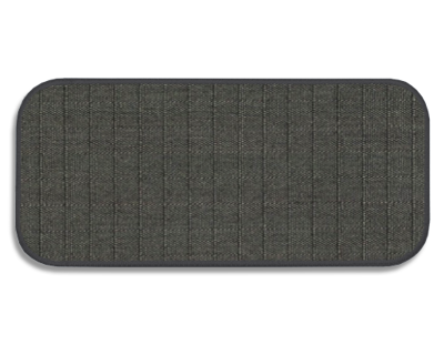 Blank Rectangle 4" x 1 7/8" 396-30 Ripstop Lt. Grey F6 with Grey D5 Embroidered Border