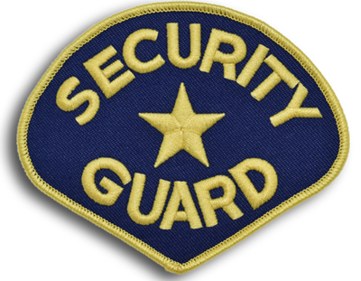 Official Security Guard Emblem with Industrial Heat Seal Backing