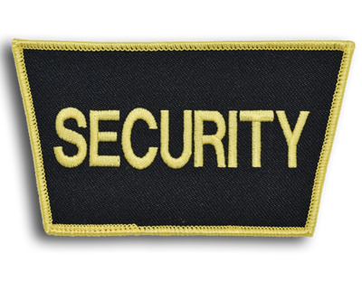 Official Security Shield Emblem with Industrial Heat Seal Backing