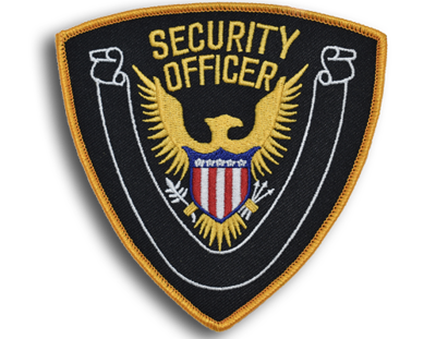 Official Security Officer Emblem with Industrial Heat Seal Backing