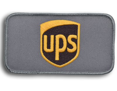 Official UPS Emblem with Industrial Heat Seal Backing