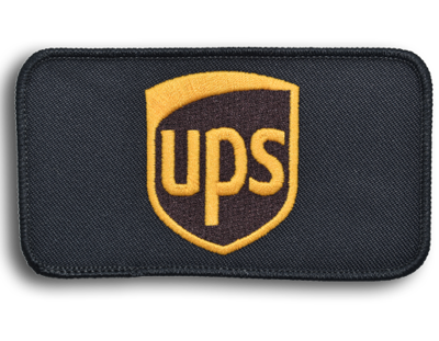 Official UPS Emblem with Industrial Heat Seal Backing