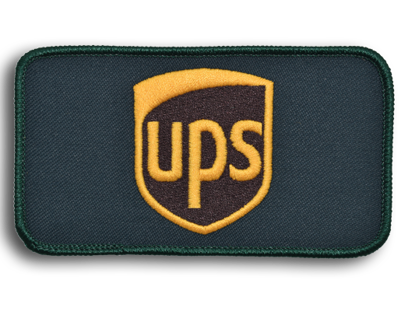 Official UPS Emblem with Industrial Heat Seal Backing