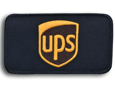 Official UPS Emblem with Industrial Heat Seal Backing