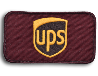 Official UPS Emblem with Industrial Heat Seal Backing