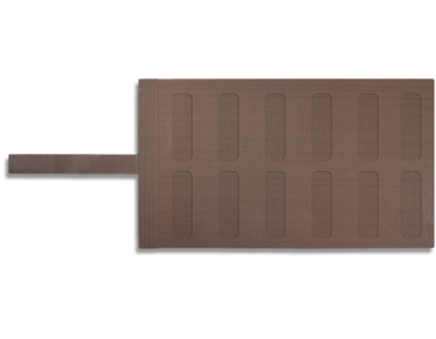 Teflon Clean Cut Emblem Registration Template BN (12 Cutouts of 3" x 1 1/8")
