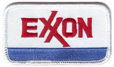 Official Exxon Emblem with Industrial Heat Seal Backing