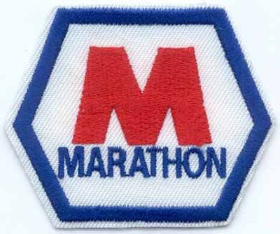 Official Marathon Emblem with Industrial Heat Seal Backing