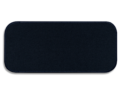 Blank Rectangle Patch 4" x 1 7/8" Softshell Navy D3 on Midnight 05 Embroidered Border
