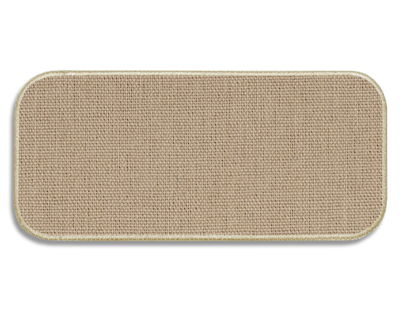 Blank Rectangle Patch 4" x 1 7/8" Butch. Coat Tan J5 on Champagne 34 Embroidered Border