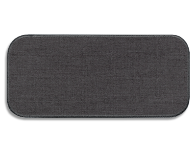 Blank Rectangle Patch 4" x 1 7/8" Grey Glen Guard FR on Cobblestone C1 Embroidered Border