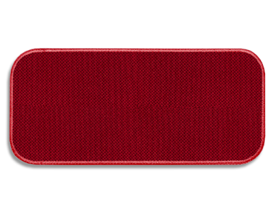 Blank Rectangle Patch 3 1/4" x 1 1/4" Butch. Coat Red J1 on Coral E5 Embroidered Emblem