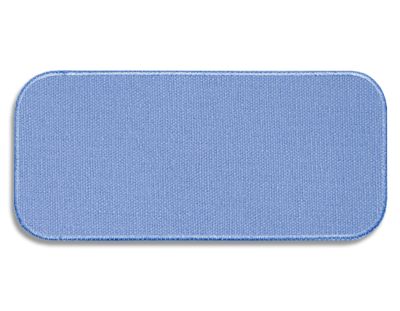 Blank Rectangle Patch 4" x 1 7/8" Butch. Coat Light Blue J6 on Blue E7 Embroidered Border