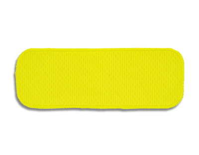 Blank Rectangle Patch 3 3/4“ x 1 3/8”  Tee Yellow J9 on Yellow Neon B9 Embroidered Patch