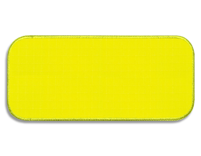 Blank Rectangle Patch 4" x 1 7/8" Vis Neon Yellow J7 on Neon Yellow B9 Embroidered Border